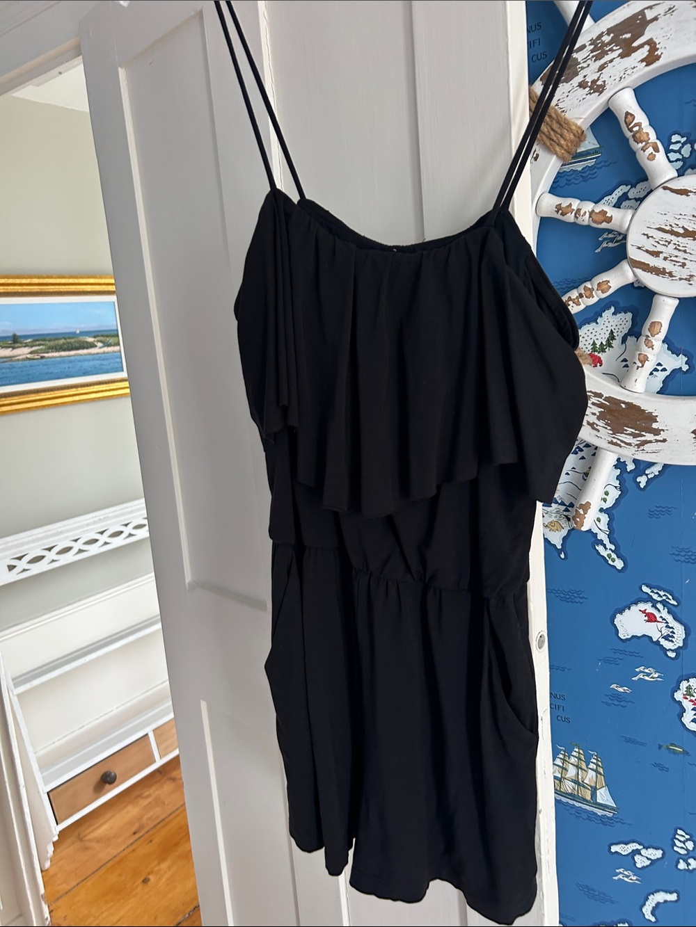 Tart Black Spaghetti Strap Romper